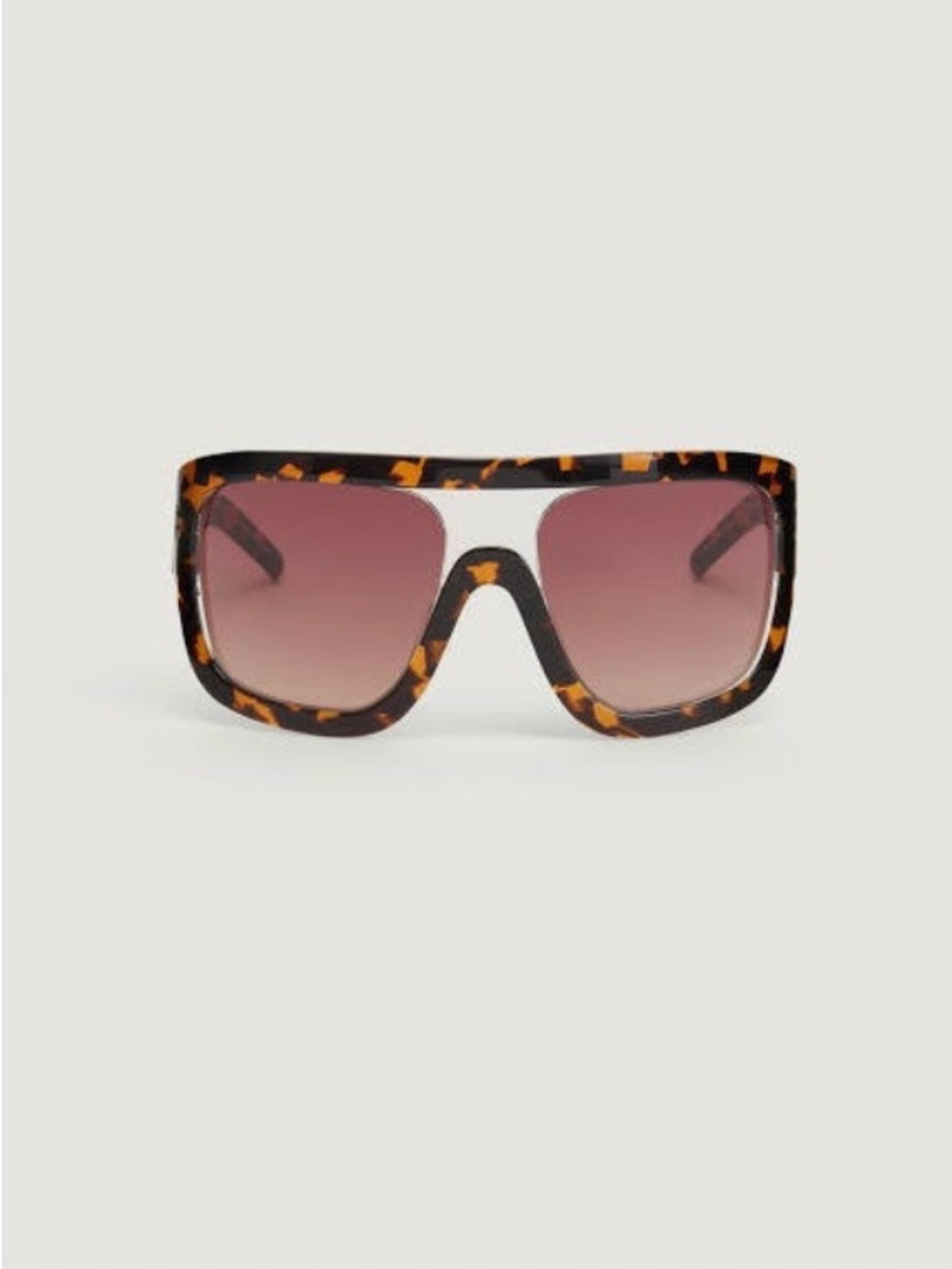 Zara women  Tortoiseshell Shield Sunglasses with Brown Lenses